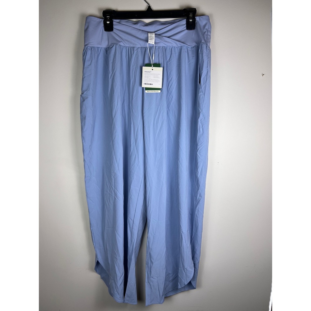 Halara Breezeful‎ High Waisted Crossover Quick Dry Womens XL Light Blue Wide Leg